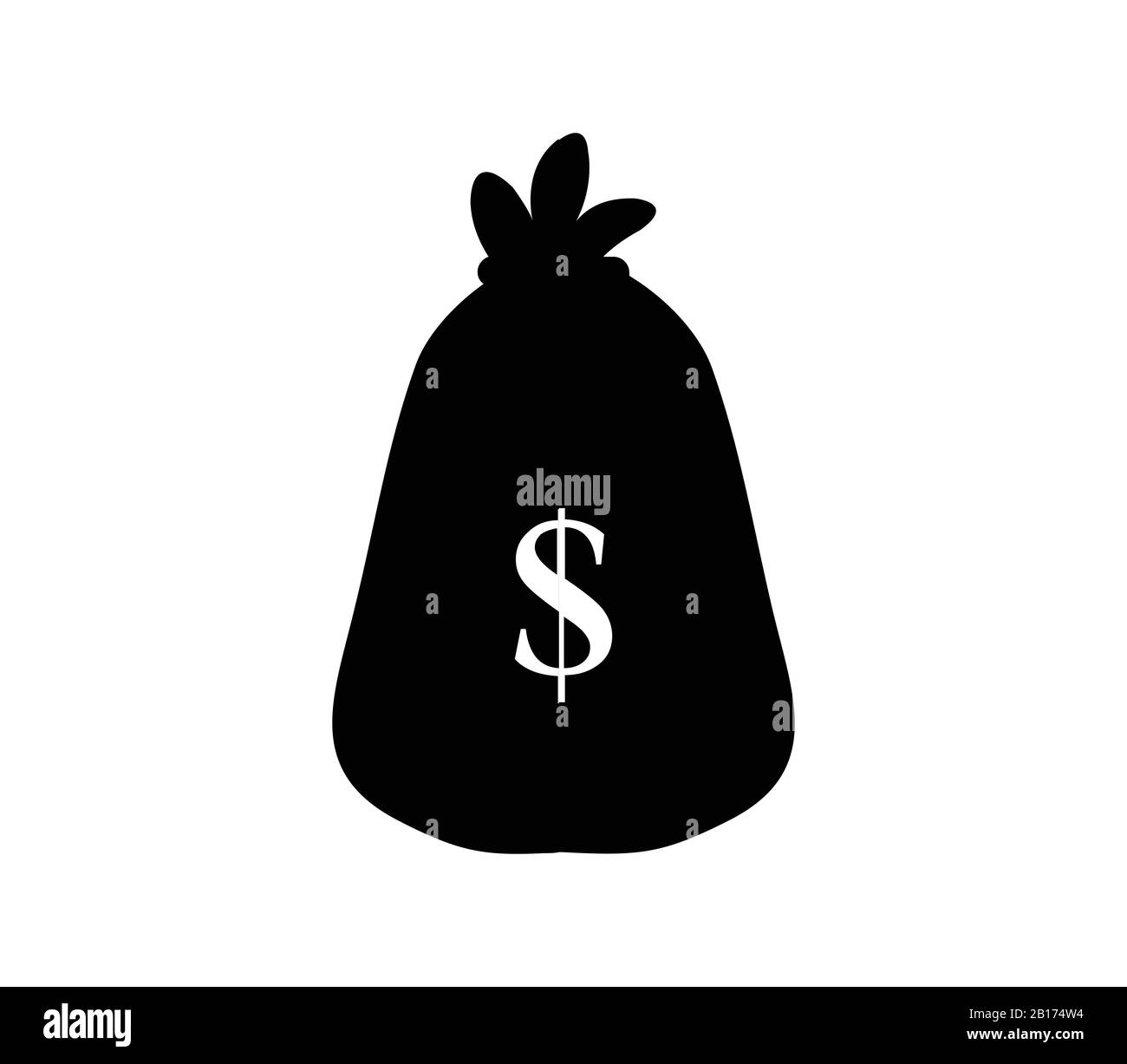 money bag icon illustrated in vector on white background Stock Vector ...