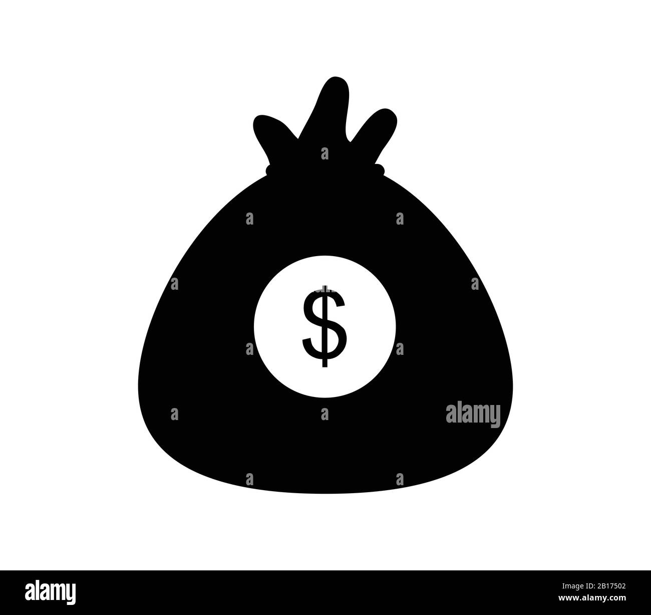 money bag icon illustrated in vector on white background Stock Vector ...