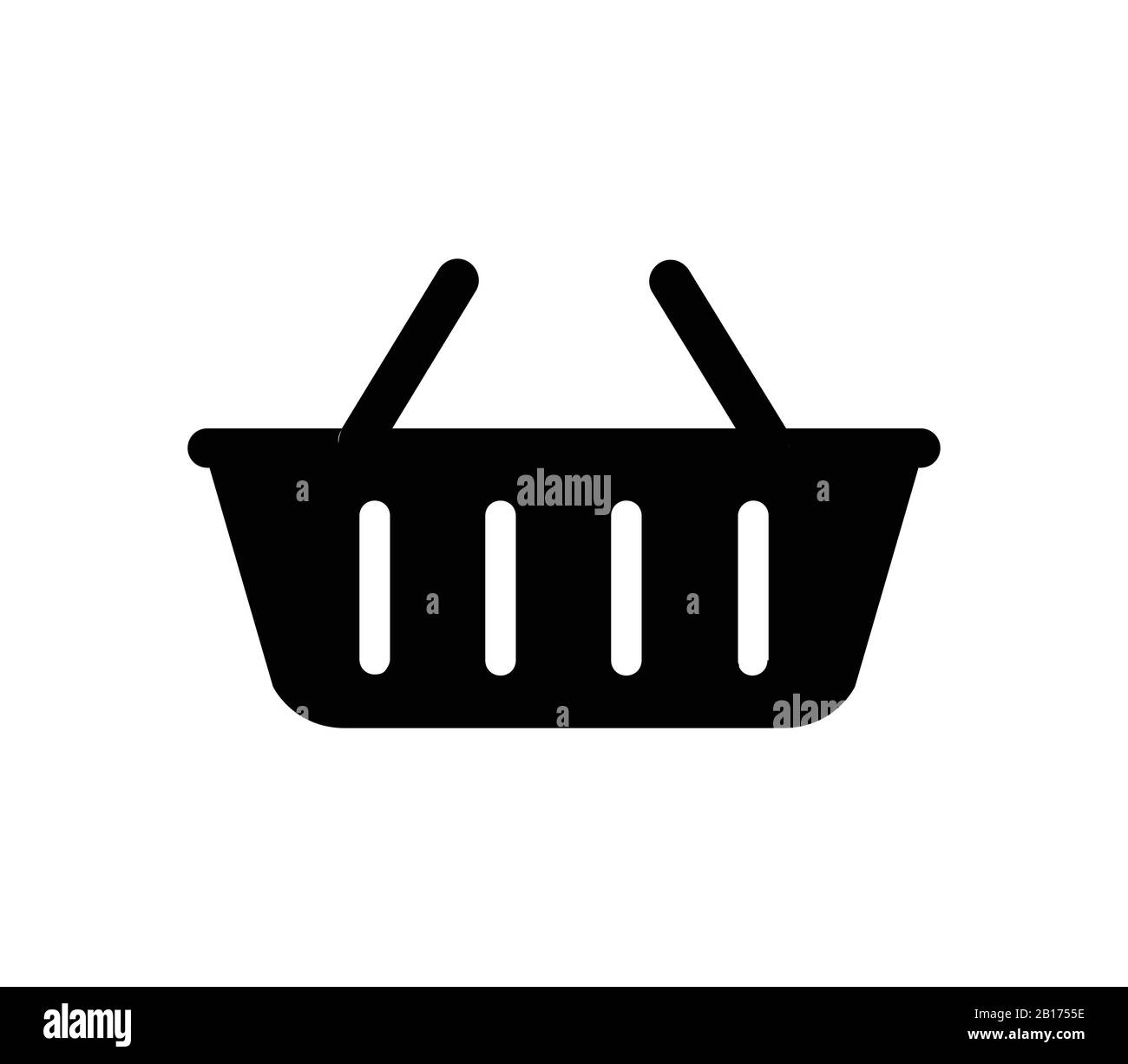 shopping basket icon illustrated in vector on white background Stock ...