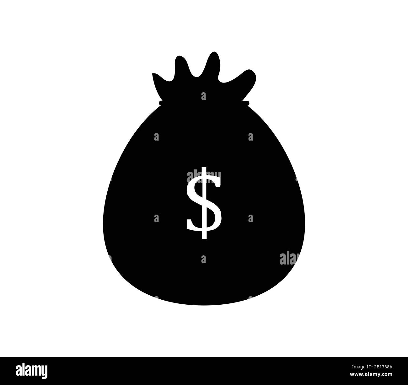 money bag icon illustrated in vector on white background Stock Vector ...