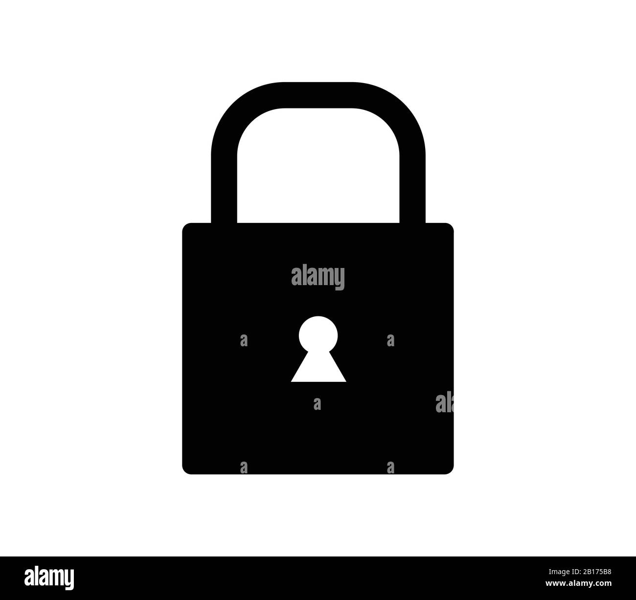 padlock icon illustrated in vector on white background Stock Vector ...