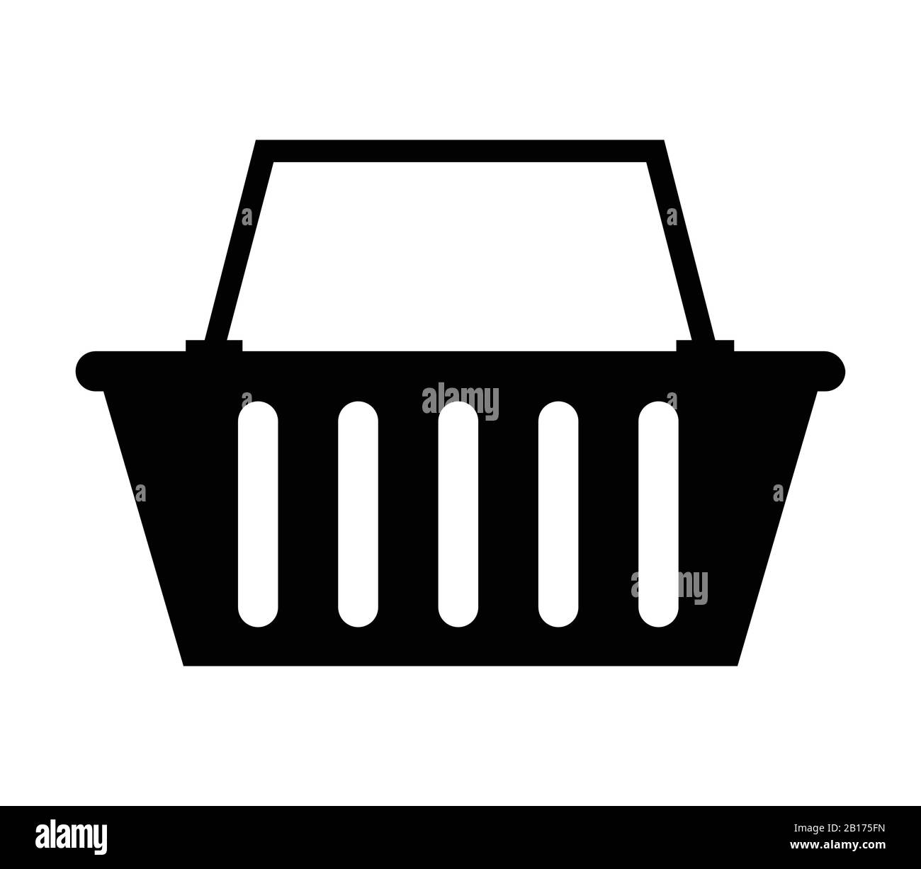 shopping basket icon illustrated in vector on white background Stock ...