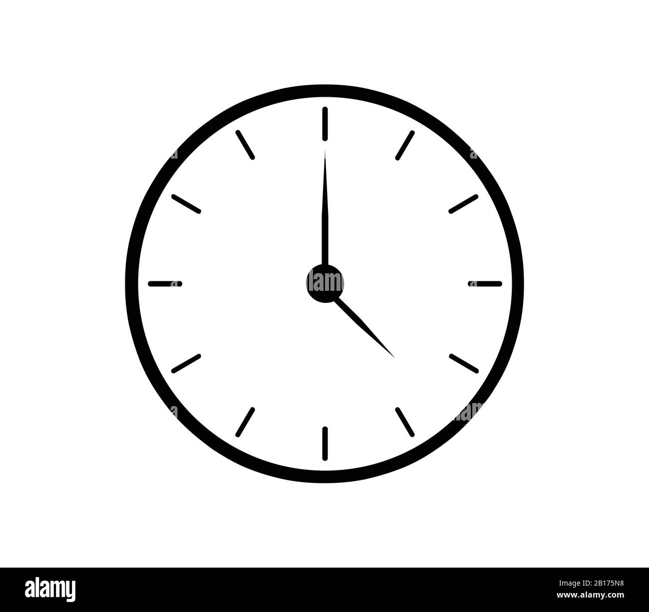 clock icon illustrated in vector on white background Stock Vector Image ...