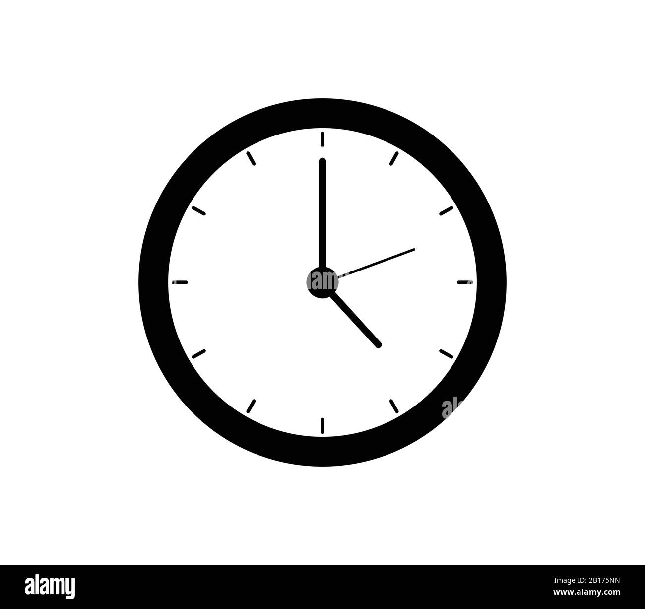 clock icon illustrated in vector on white background Stock Vector Image ...