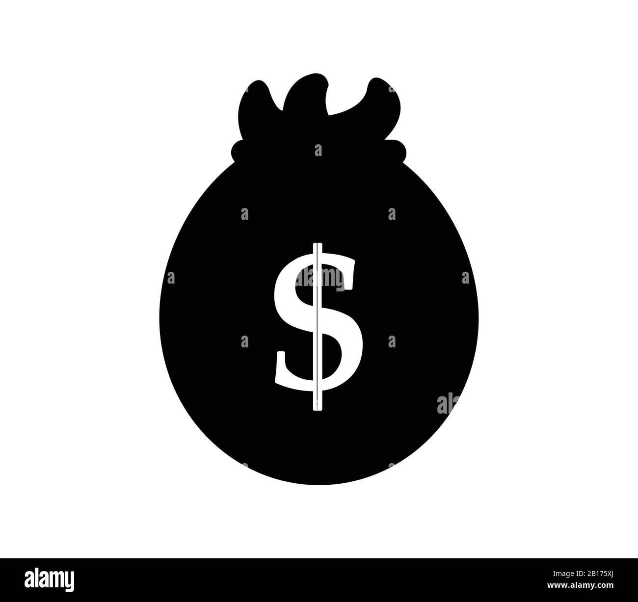 money bag icon illustrated in vector on white background Stock Vector ...