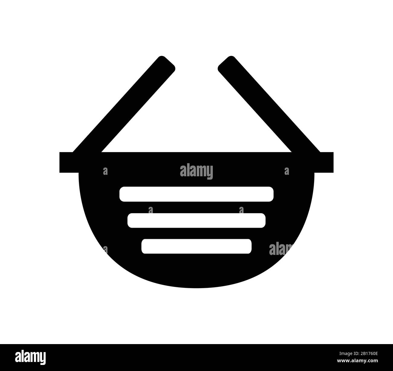 shopping basket icon illustrated in vector on white background Stock ...
