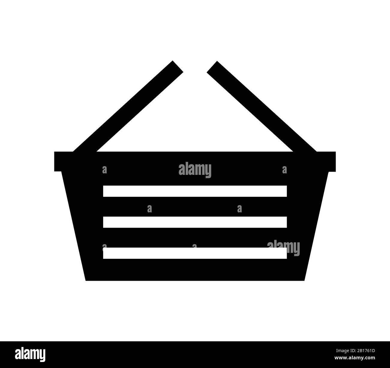 shopping basket icon illustrated in vector on white background Stock ...