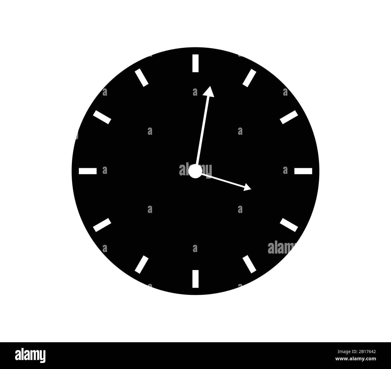 clock icon illustrated in vector on white background Stock Vector Image ...