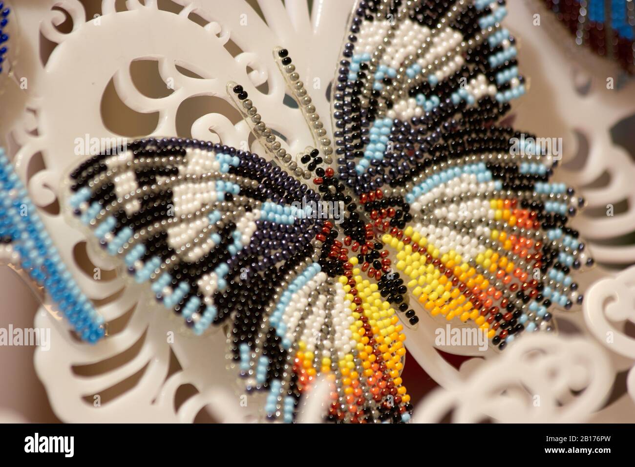 Butterfly of beads. Stock Photo
