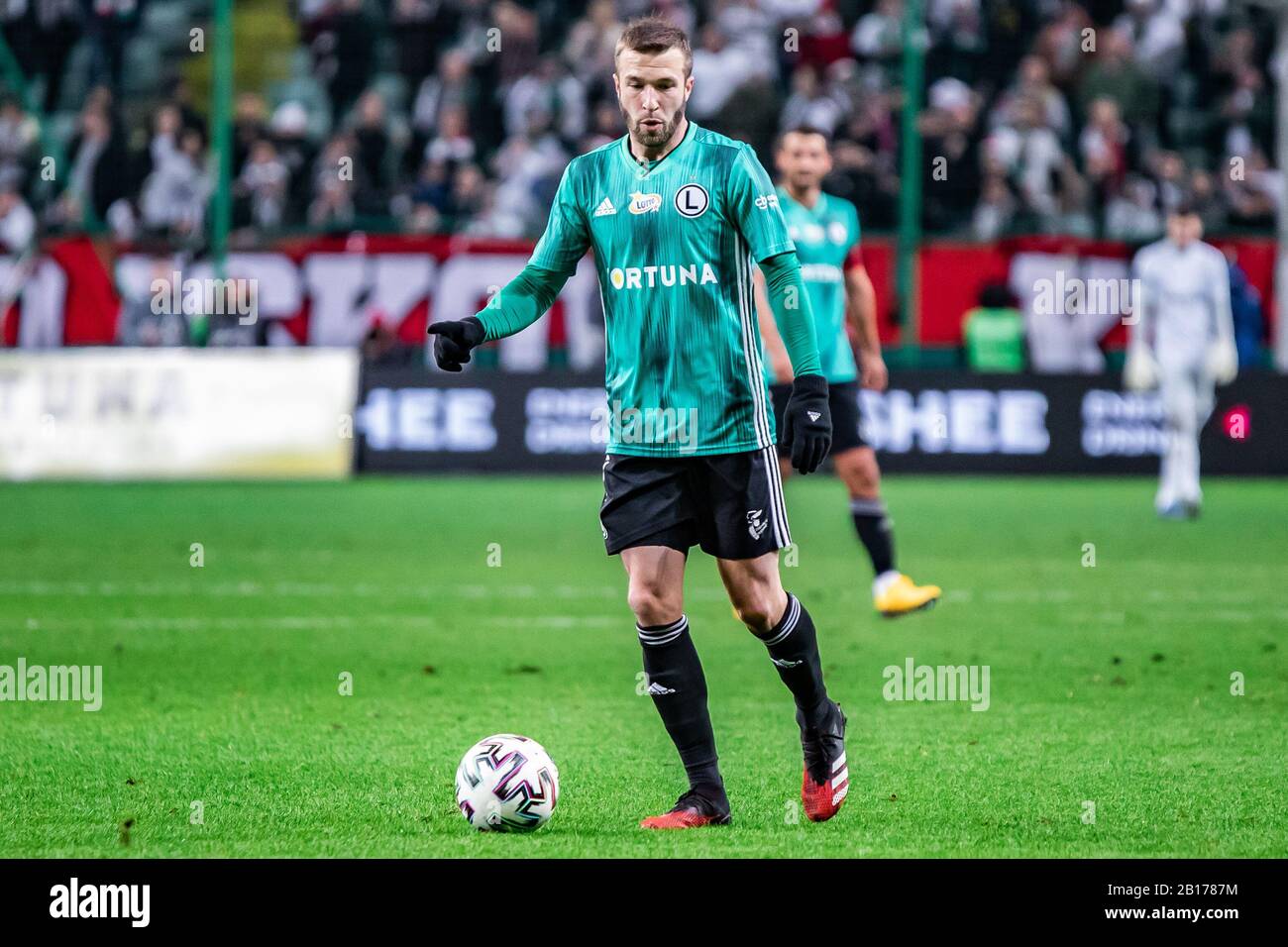 Domagoj Antolic Of Legia Warszawa Seen In Action During The Pko Ekstraklasa League Match Between Legia Warszawa And Jagiellonia Bialystok At Marshal Jozef Pilsudski Legia Warsaw Municipal Stadium Final Score Legia Warszawa