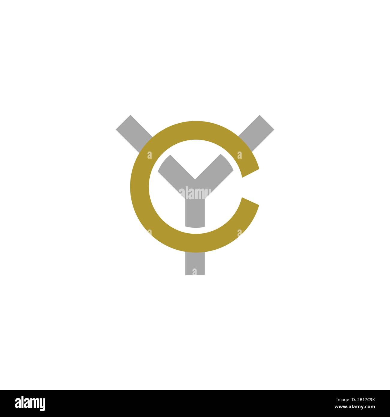 initial letter yc or cy logo vector design Stock Vector