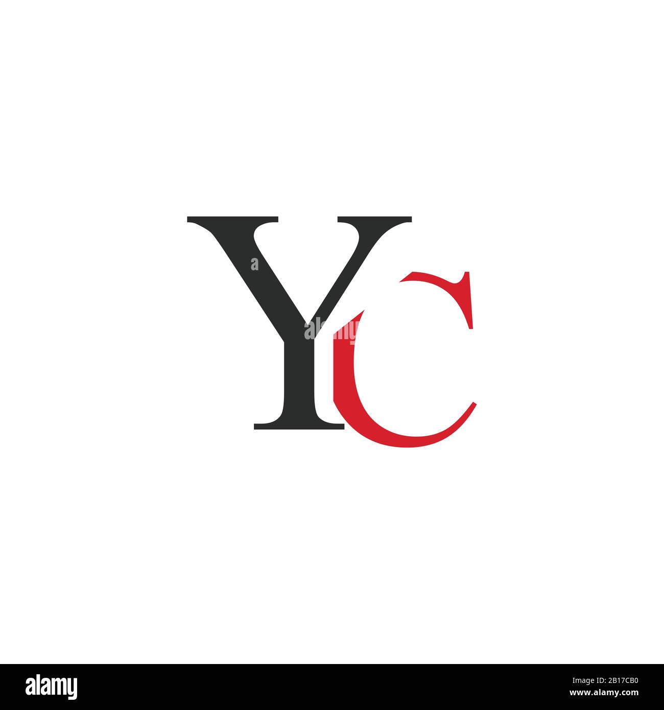 initial letter yc or cy logo vector design Stock Vector