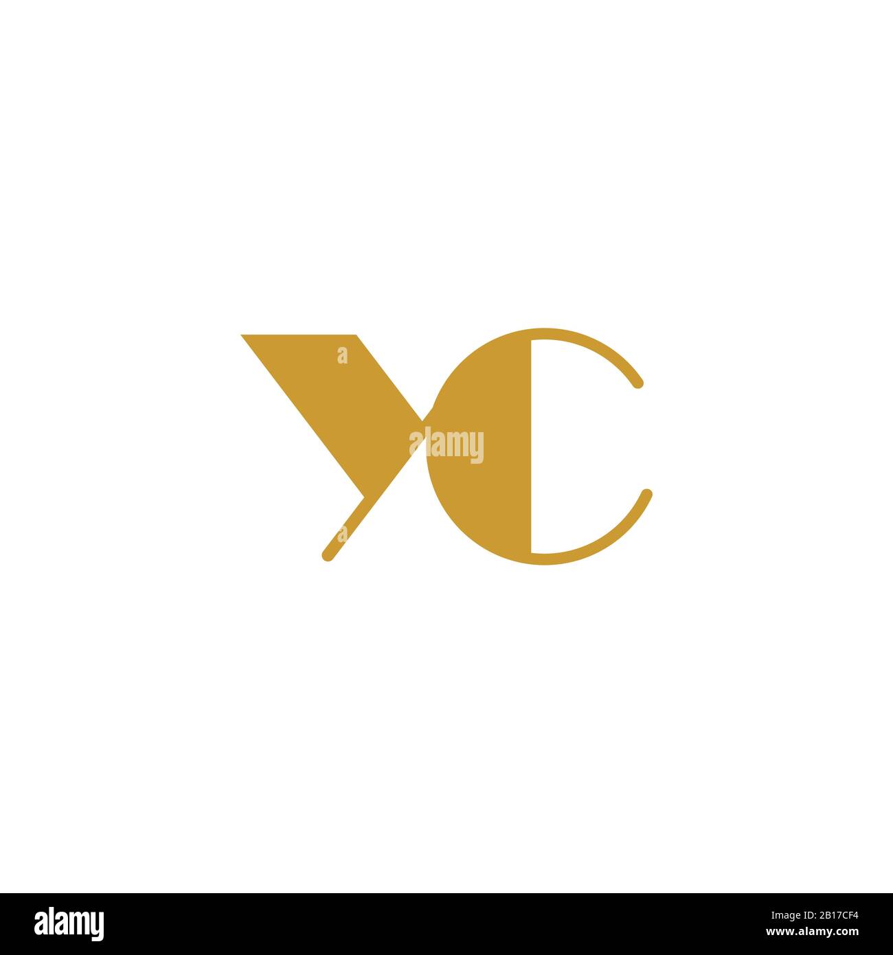 initial letter yc or cy logo vector design Stock Vector