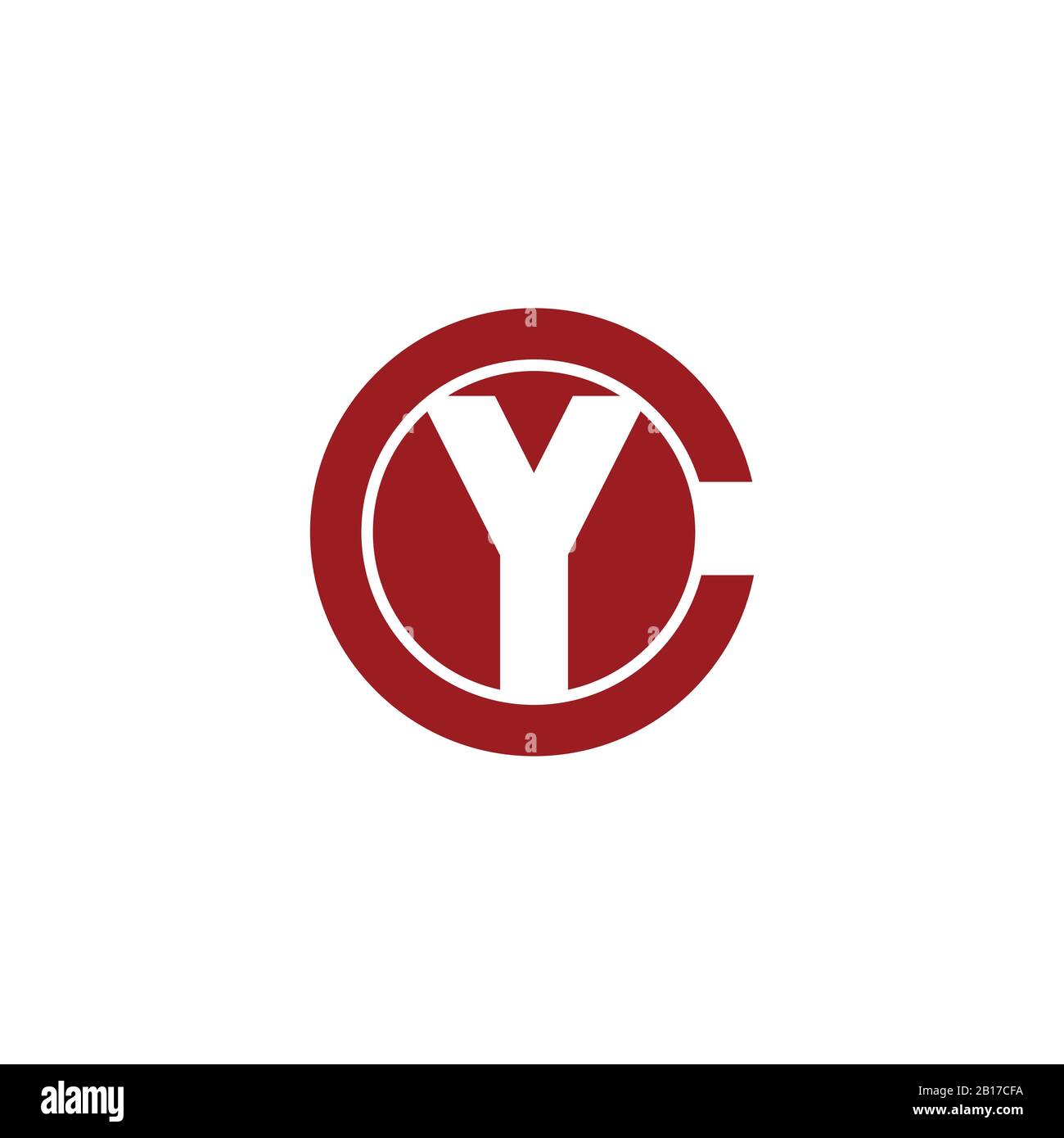 initial letter yc or cy logo vector design Stock Vector