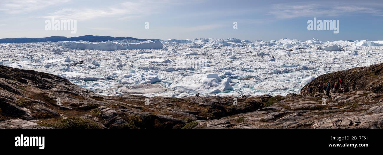 Greenland's Ilulissat Icefjord UNESCO world heritage site Jakobshavn Stock Photo