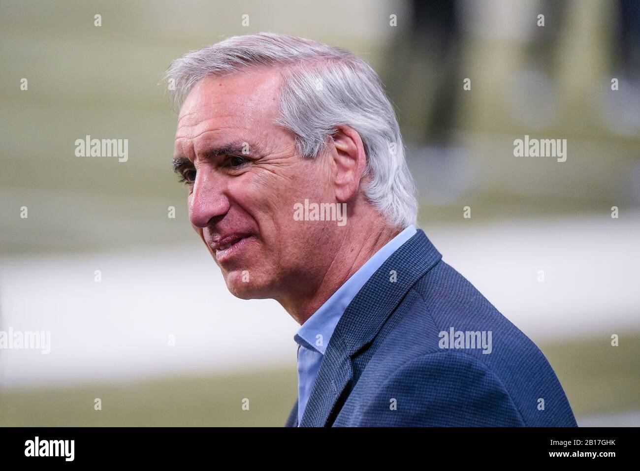 Feb 23, 2020: XFL Commissioner Oliver Luck during pregame of the game where the NY Guardians visited the St. Louis Battlehawks. Held at The Dome at America's Center in St. Louis, MO Richard Ulreich/CSM Stock Photo
