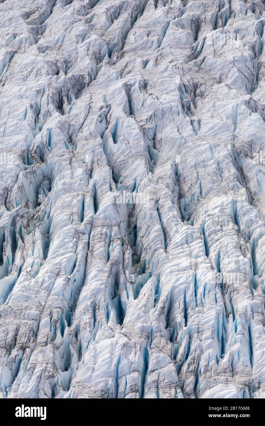 Aerial photography of melting glaciers showing climate change effects