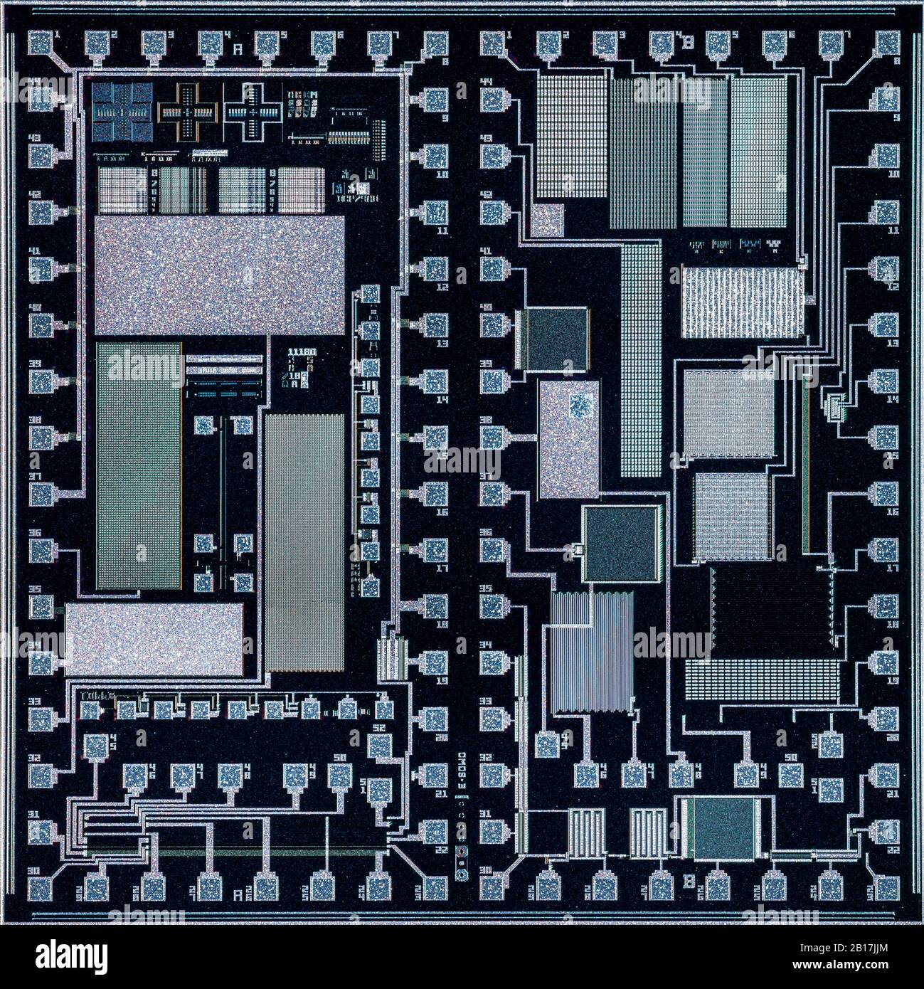 Extreme macro of a generic silicon wafer Stock Photo