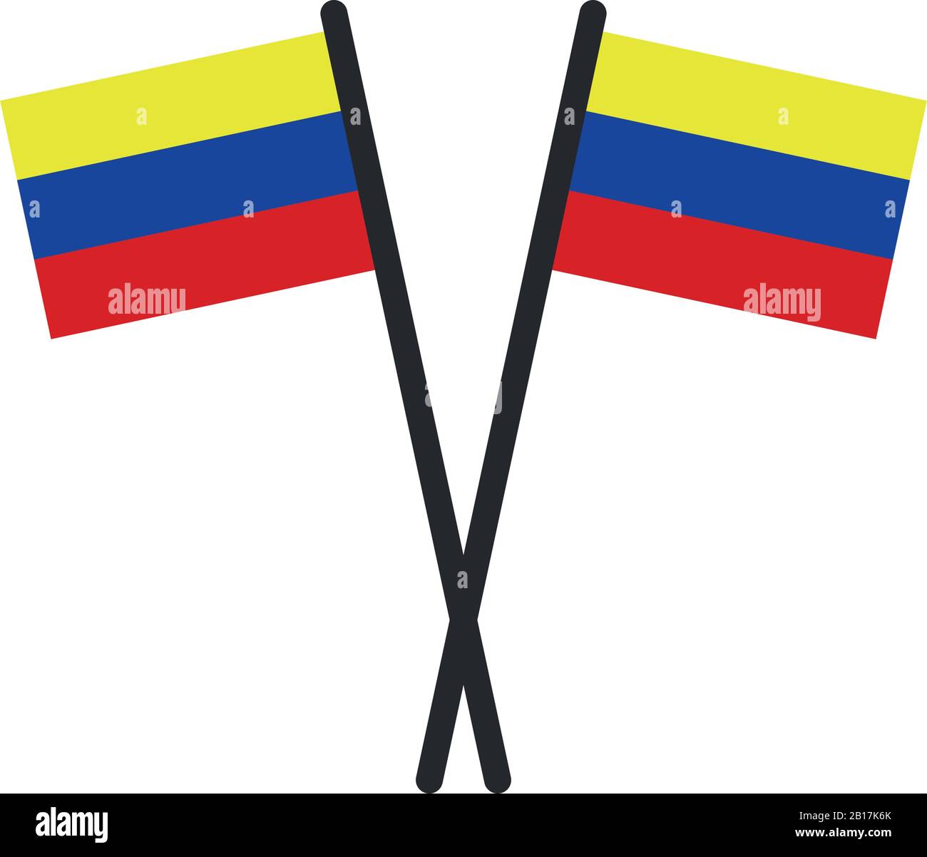 Venezuela flag illustrated in vector on white background Stock Vector