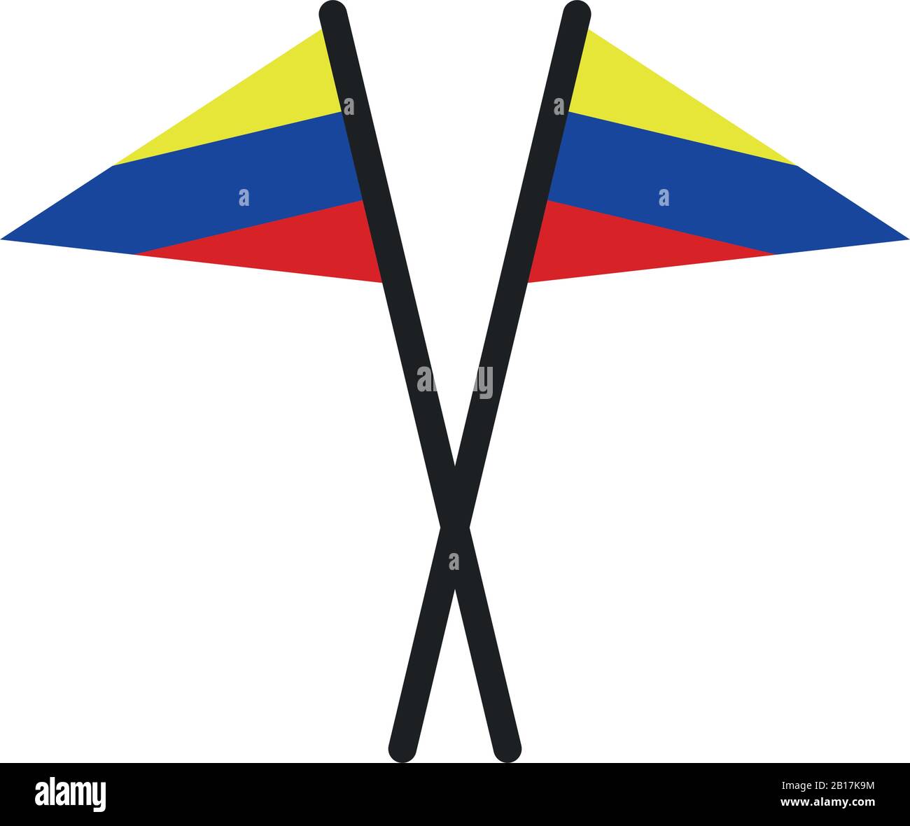 Venezuela flag illustrated in vector on white background Stock Vector
