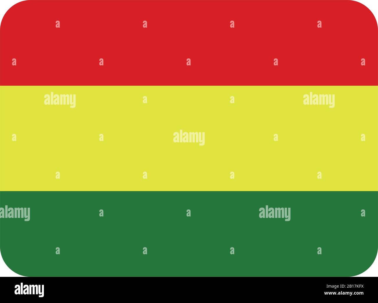 Bolivia flag illustrated in vector on white background Stock Vector