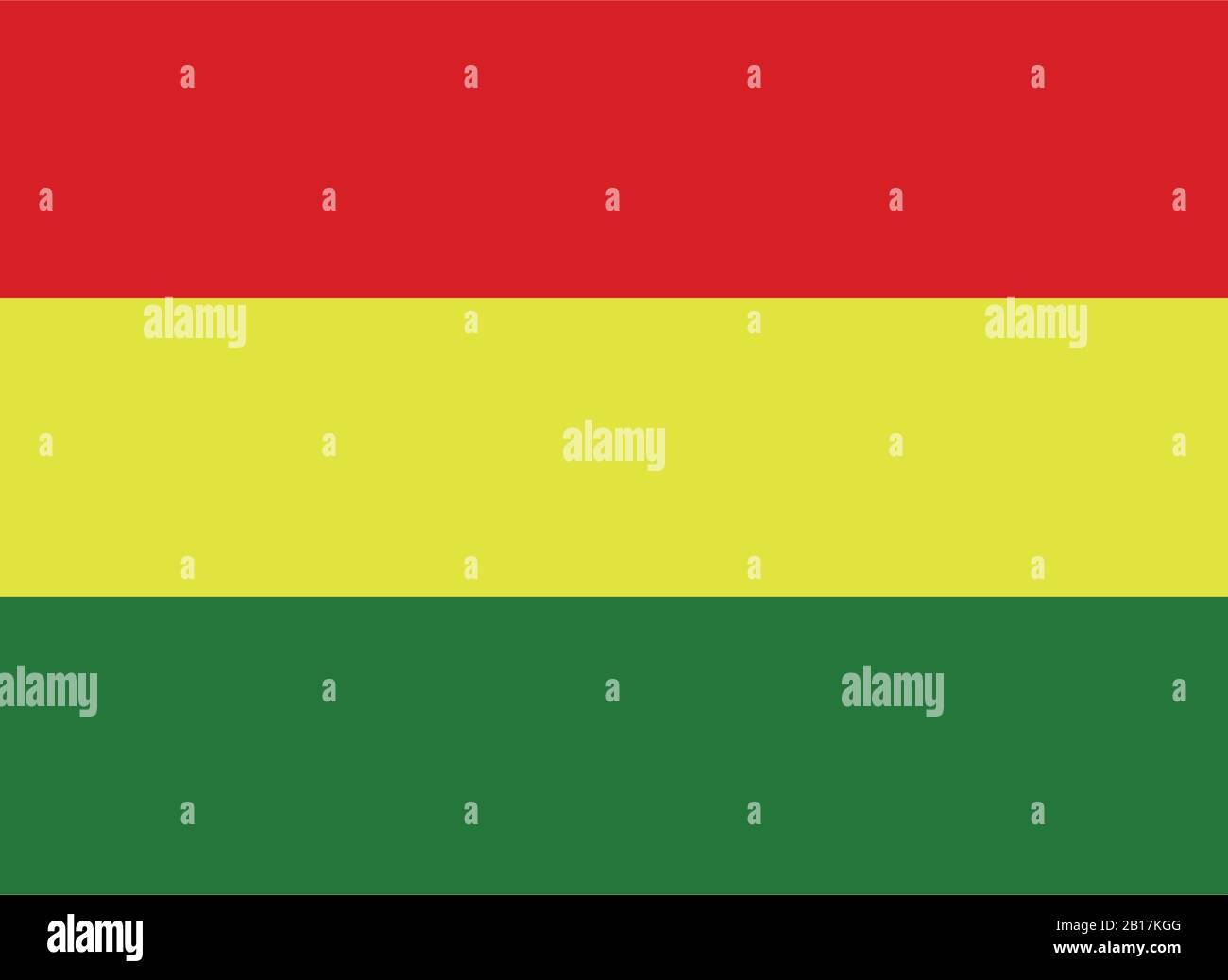 Bolivia flag illustrated in vector on white background Stock Vector