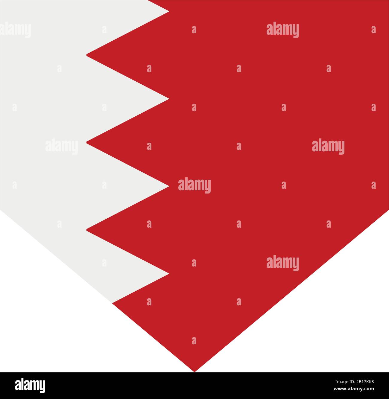 Bahrain flag illustrated in vector on white background Stock Vector