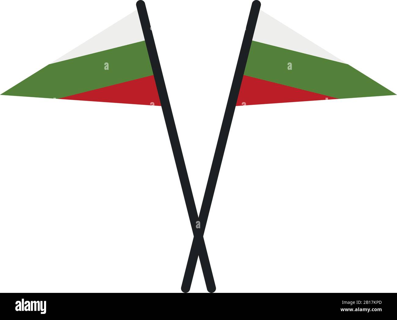 bulgaria flag illustrated in vector on white background Stock Vector