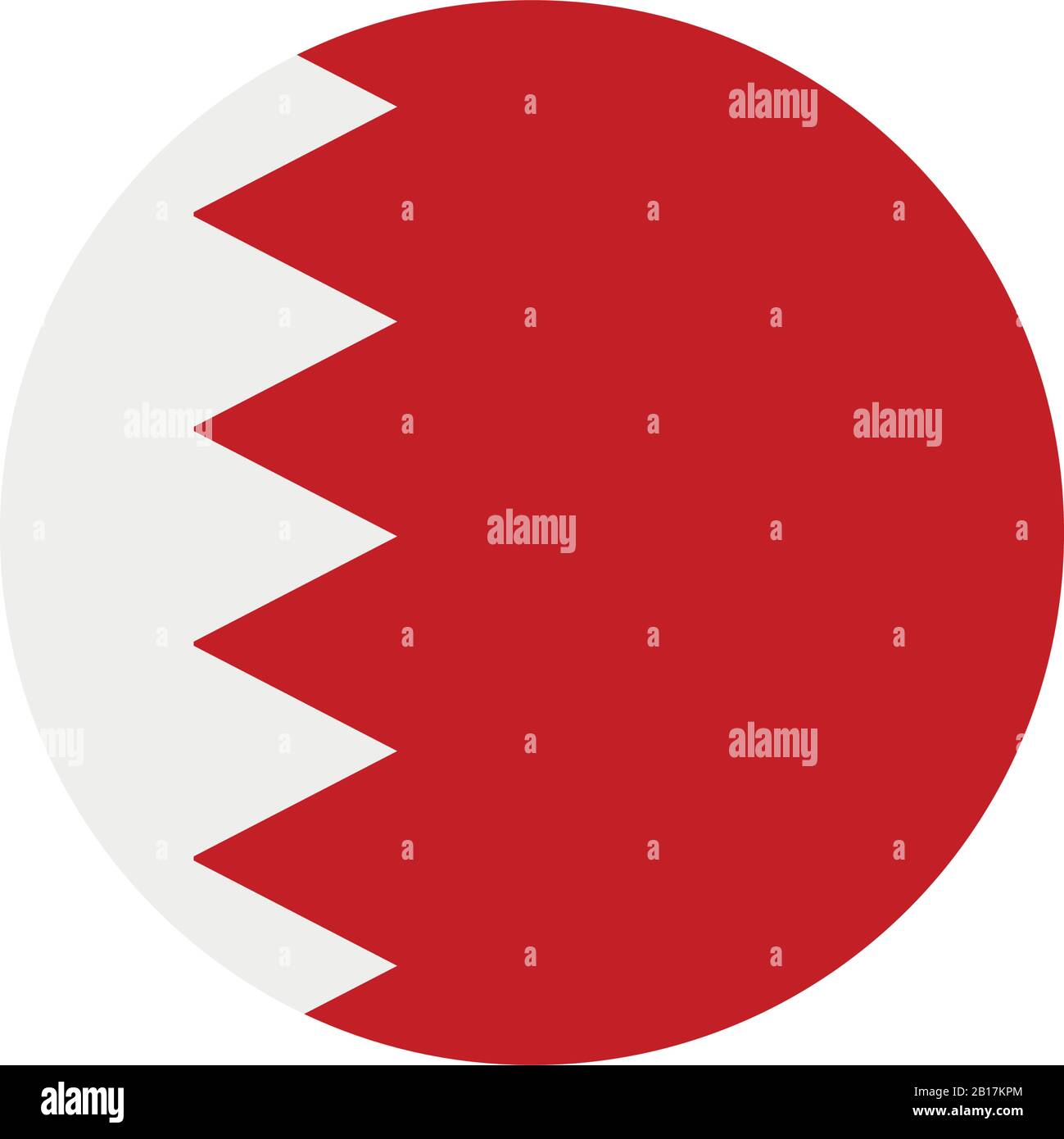 Bahrain flag illustrated in vector on white background Stock Vector
