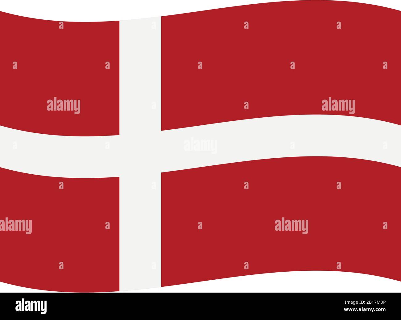 denmark flag illustrated in vector on white background Stock Vector