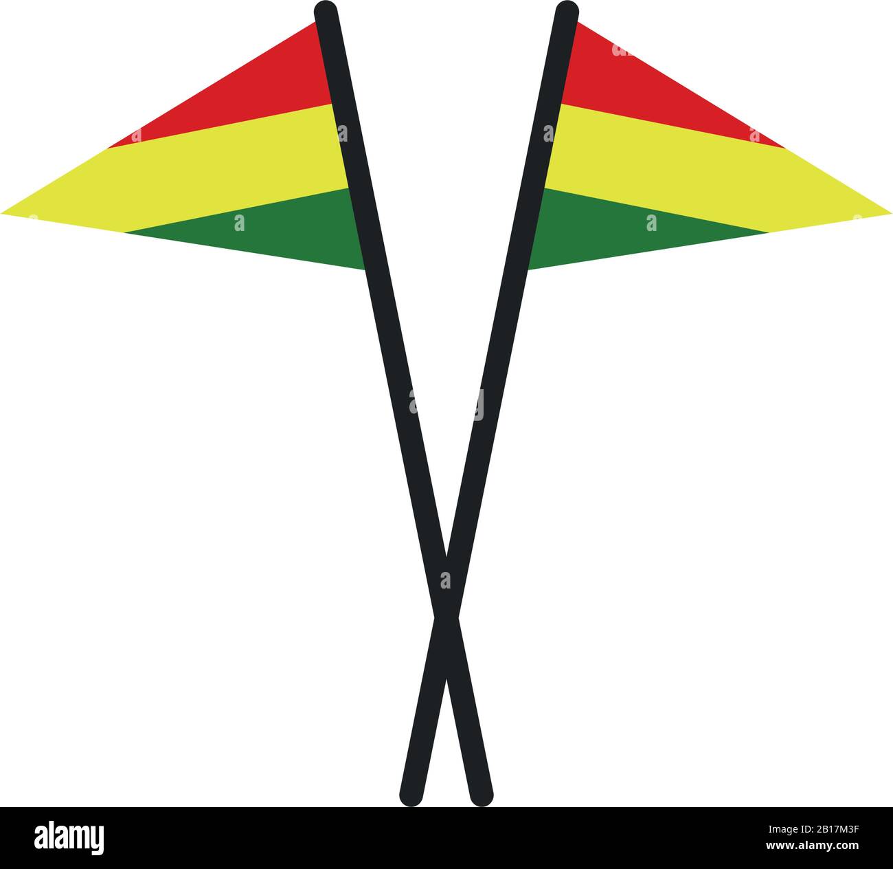 Bolivia flag illustrated in vector on white background Stock Vector