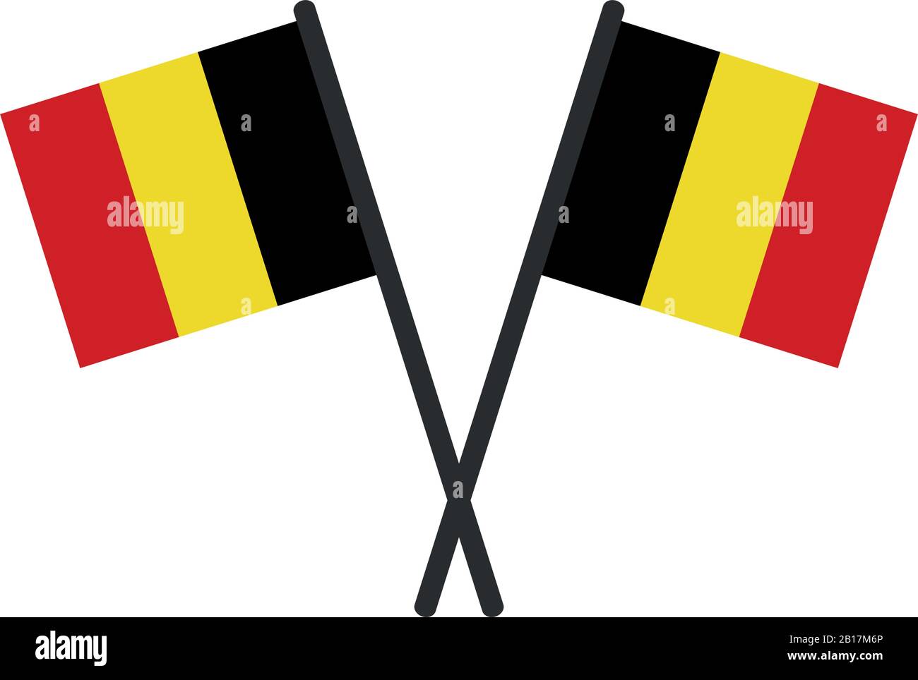 belgium flag illustrated in vector on white background Stock Vector ...