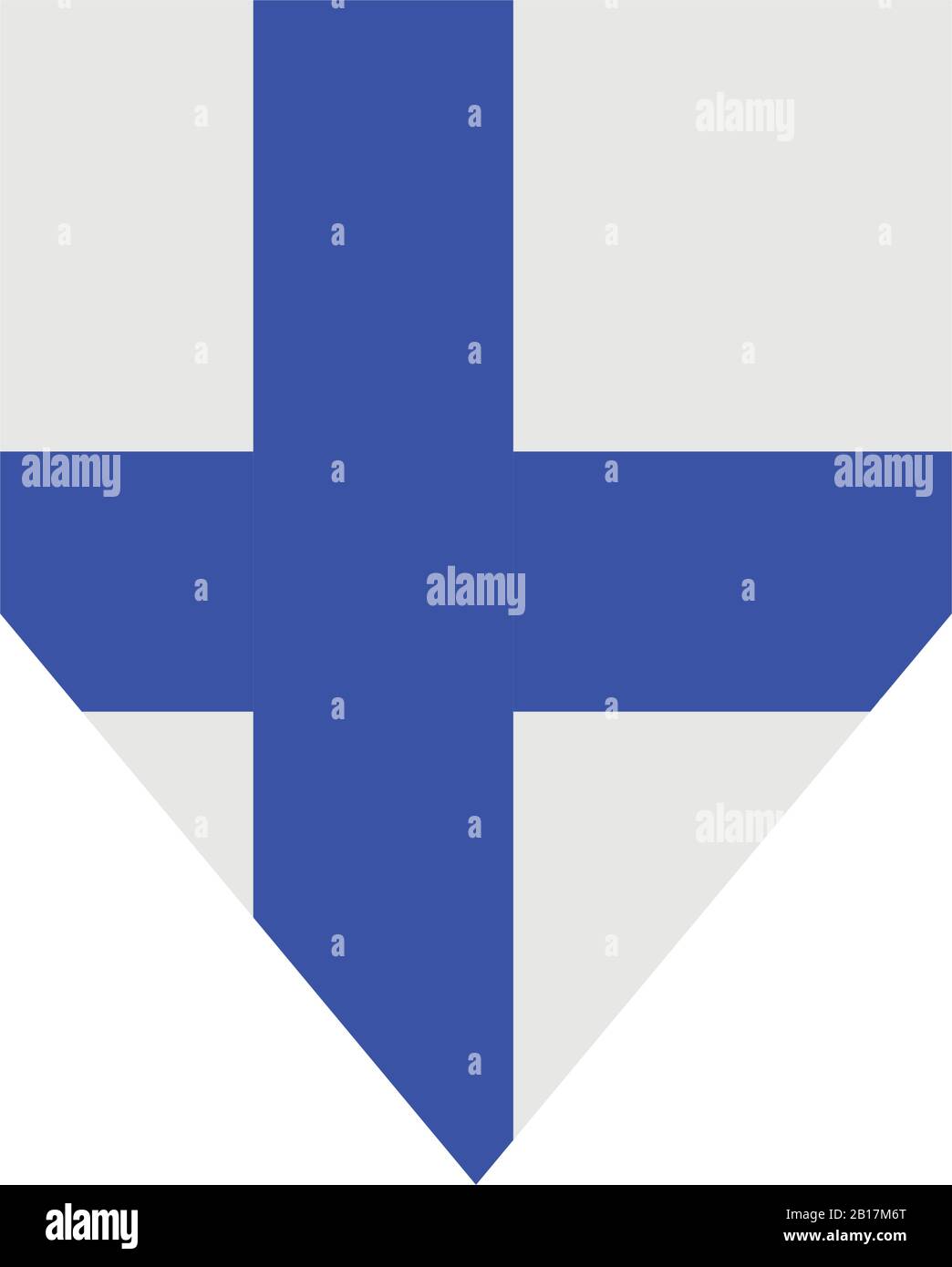 Finland flag illustrated in vector on white background Stock Vector