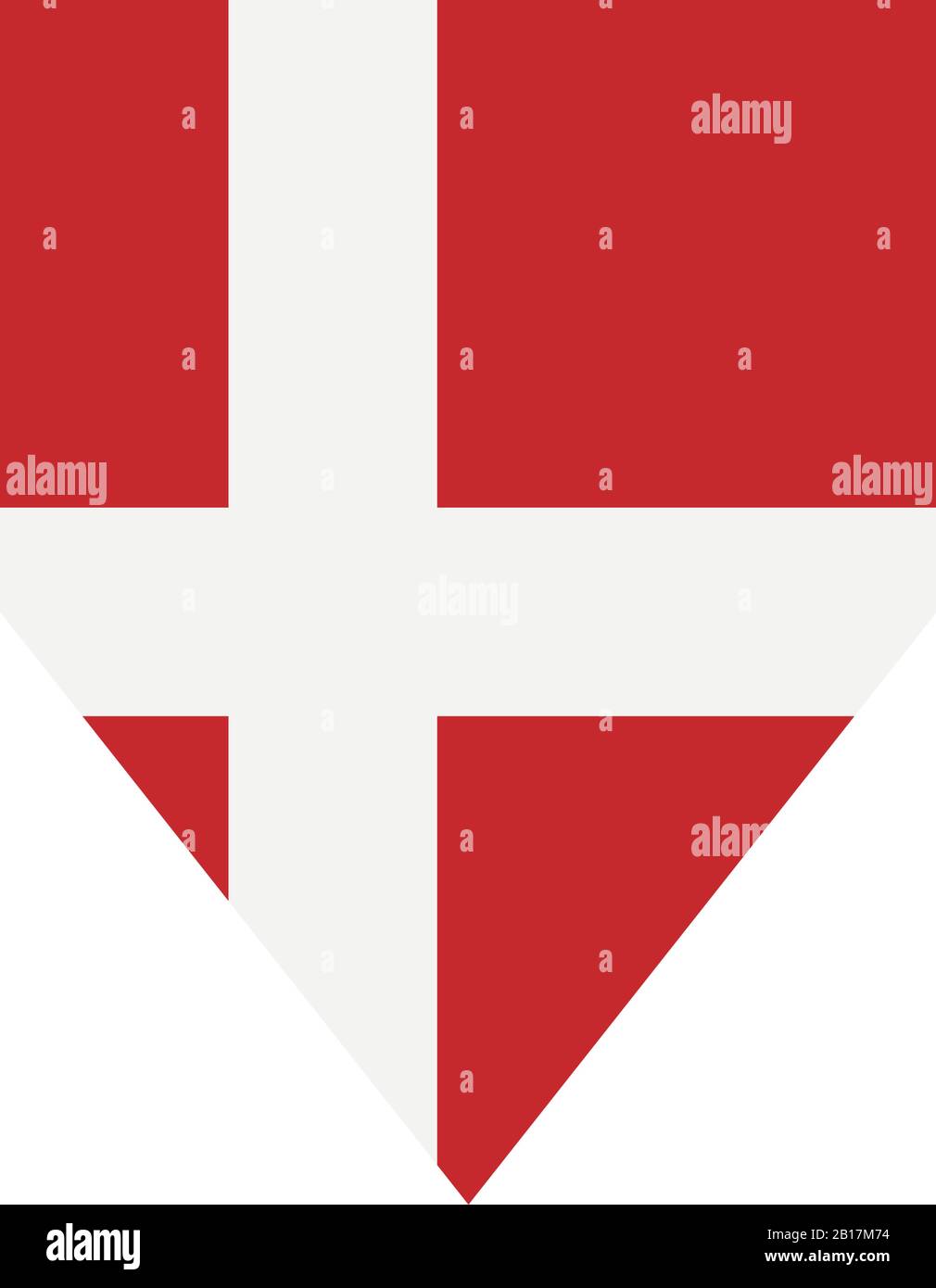 denmark flag illustrated in vector on white background Stock Vector