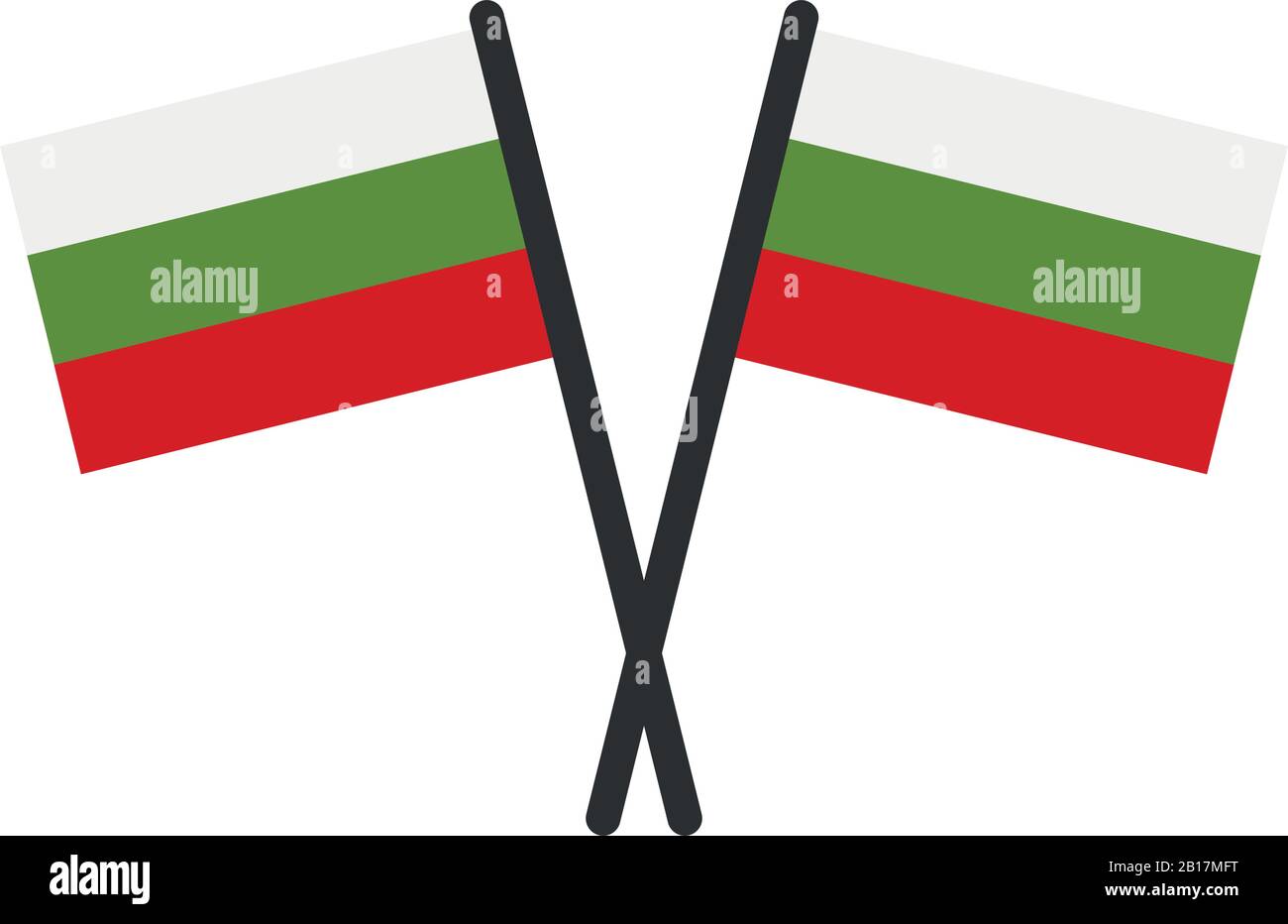 bulgaria flag illustrated in vector on white background Stock Vector
