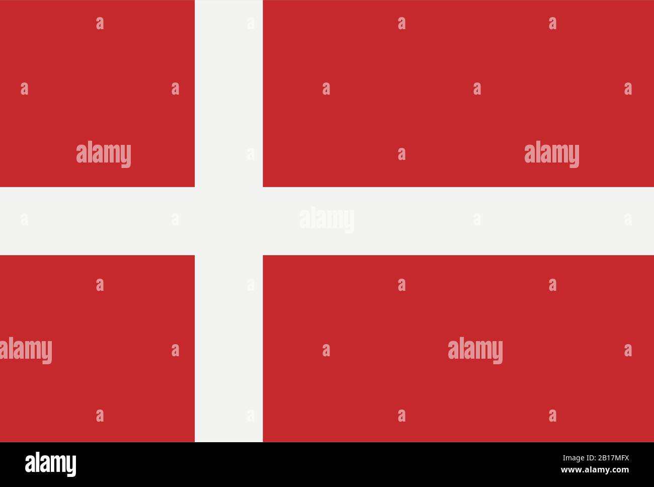 denmark flag illustrated in vector on white background Stock Vector