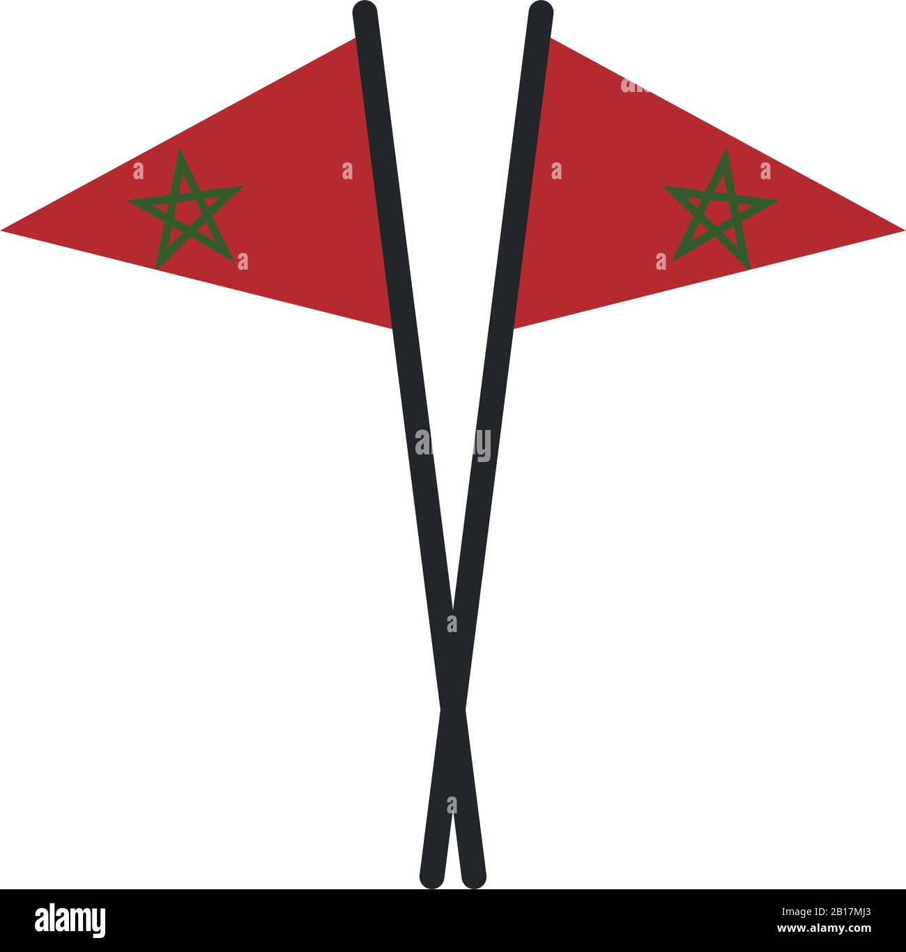 morocco flag illustrated in vector on white background Stock Vector