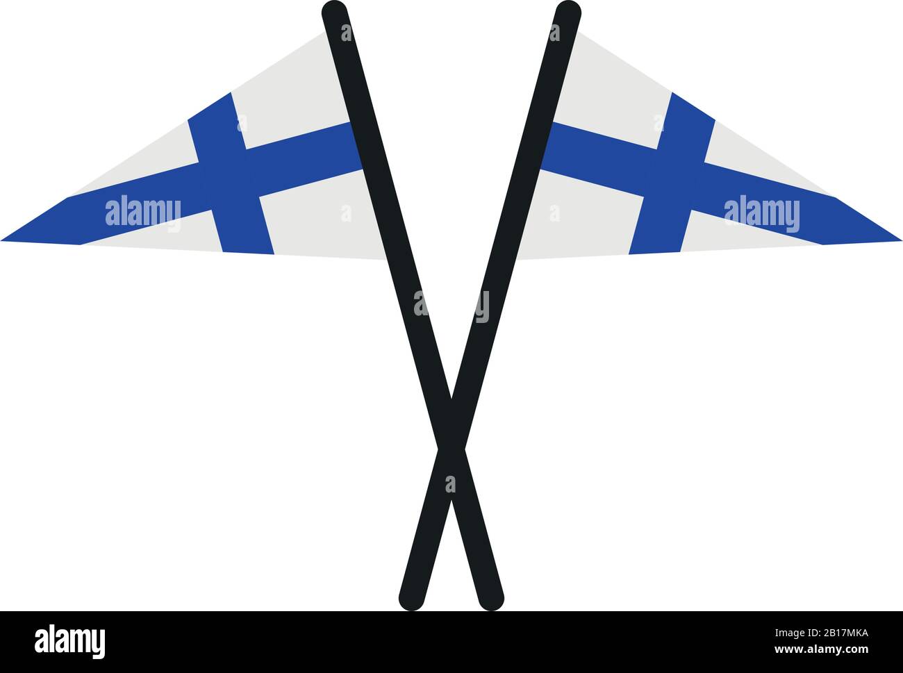 Finland flag illustrated in vector on white background Stock Vector