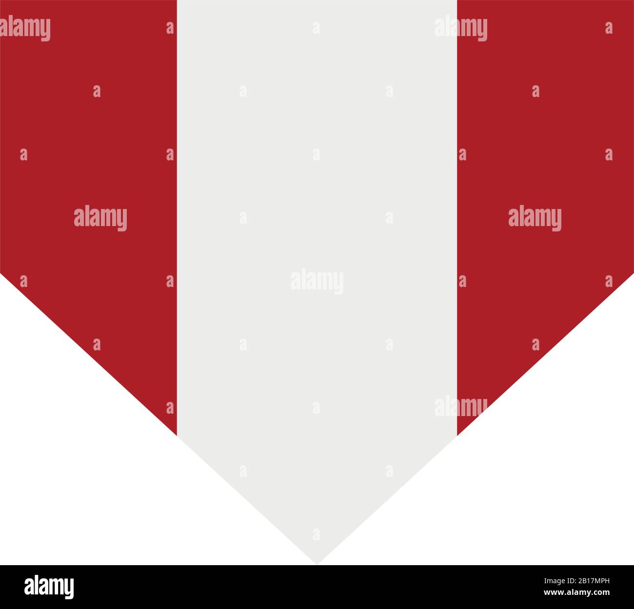 Peru flag illustrated in vector on white background Stock Vector