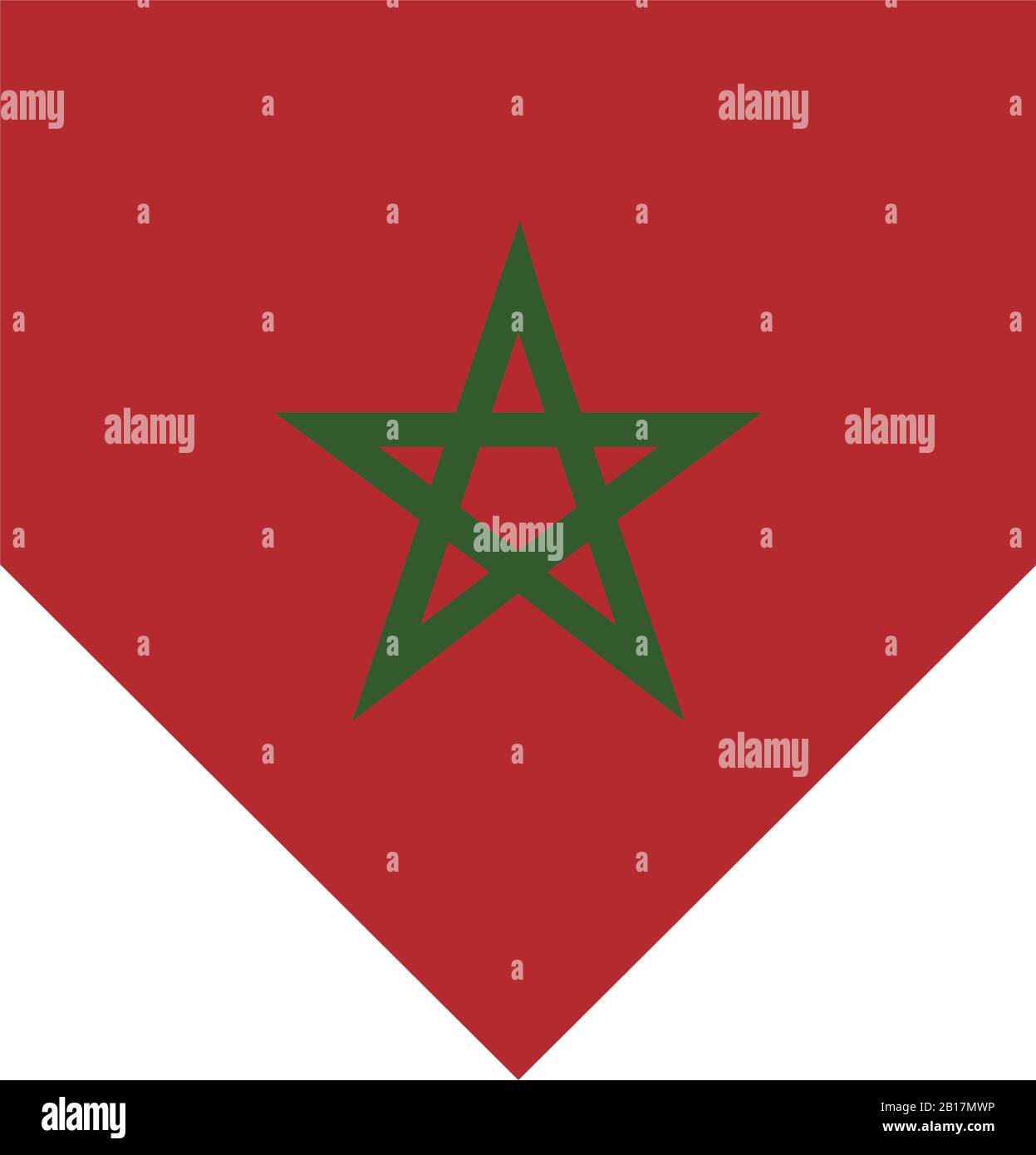 morocco flag illustrated in vector on white background Stock Vector