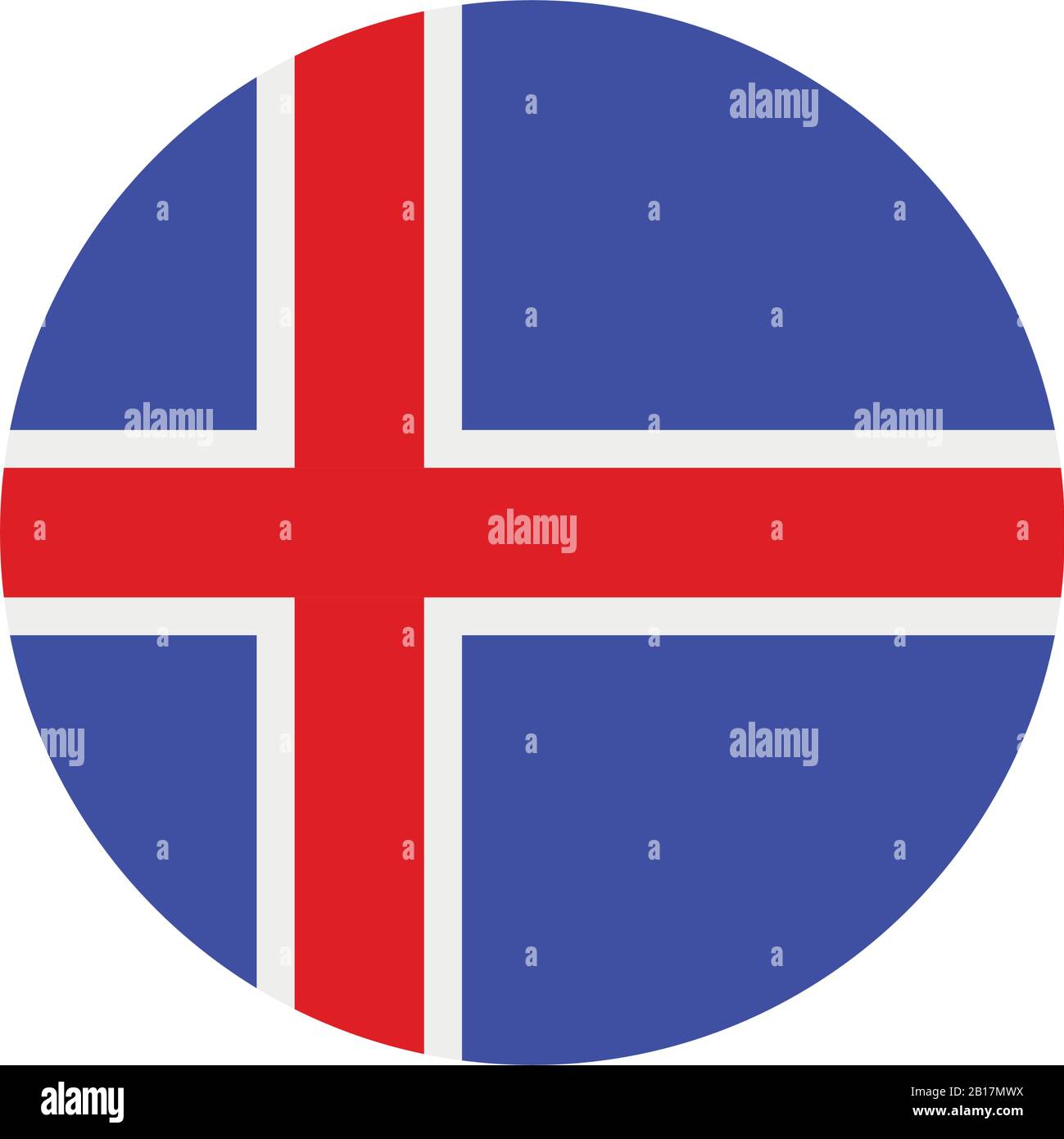 Iceland flag illustrated in vector on white background Stock Vector