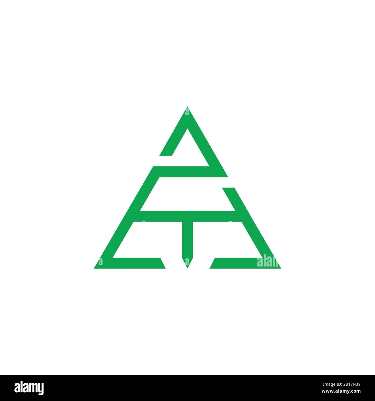 letter zt triangle geometric logo vector Stock Vector