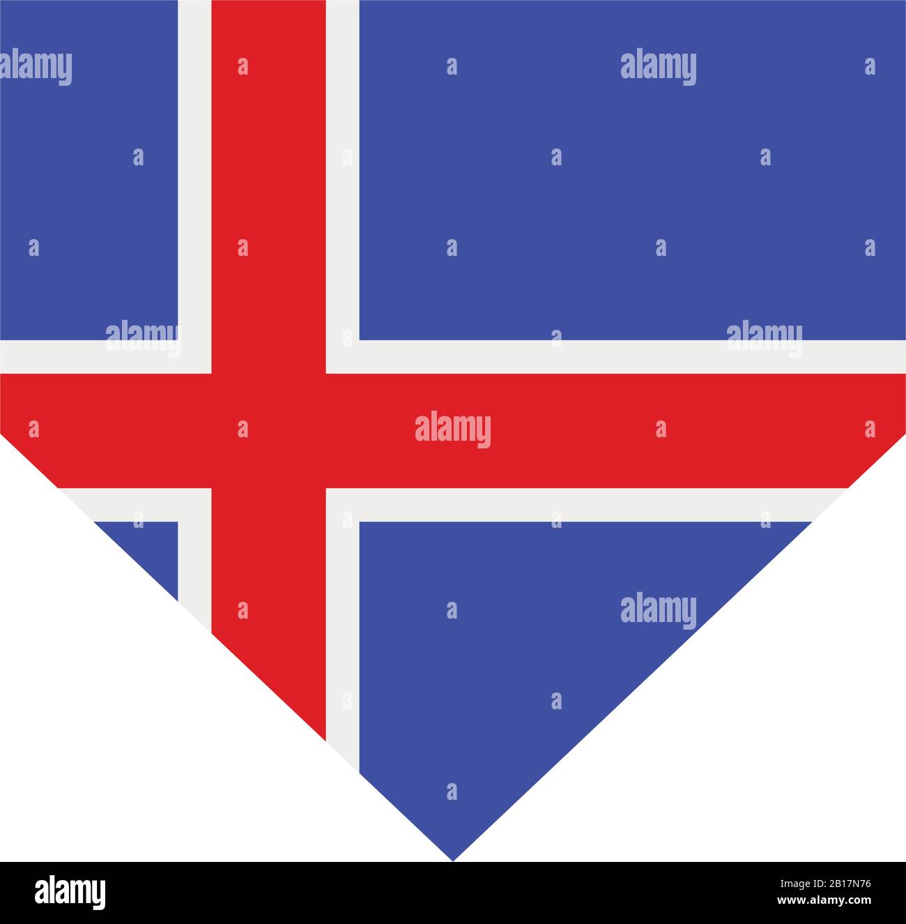 Iceland flag illustrated in vector on white background Stock Vector