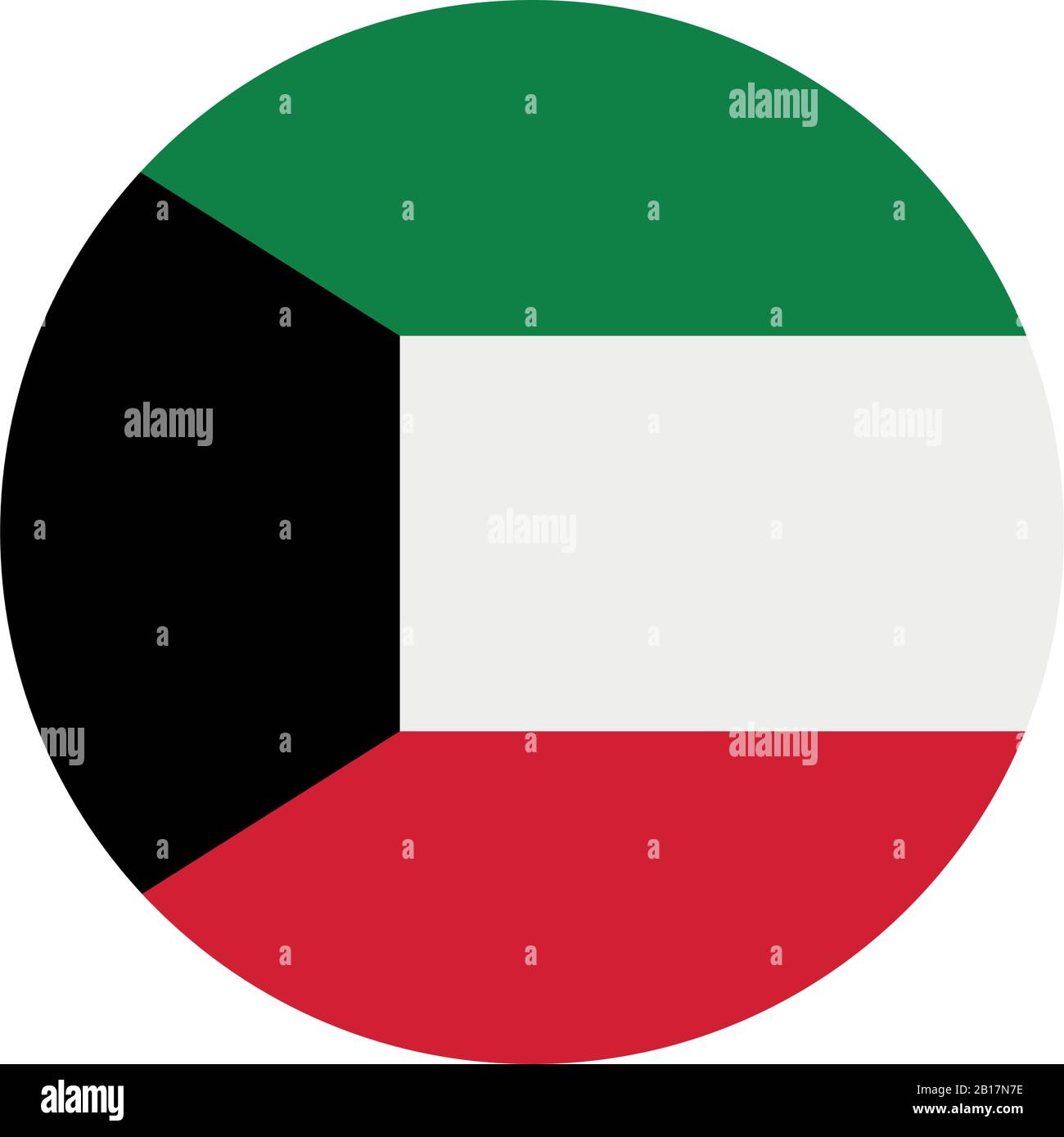 Kuwait flag illustrated in vector on white background Stock Vector