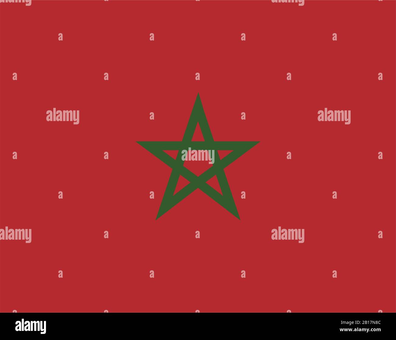 morocco flag illustrated in vector on white background Stock Vector