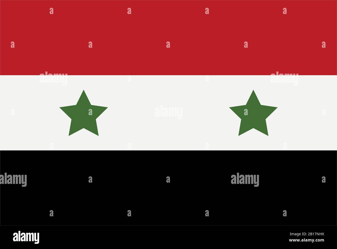 Syria flag illustrated in vector on a white background Stock Vector