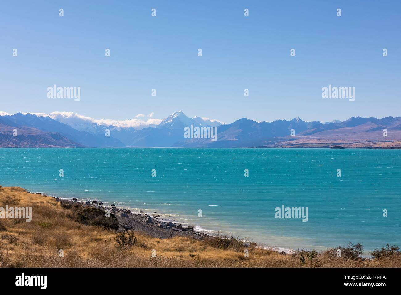 New Zealand, Oceania, South Island, Canterbury, Ben Ohau, Lake Pukaki ...