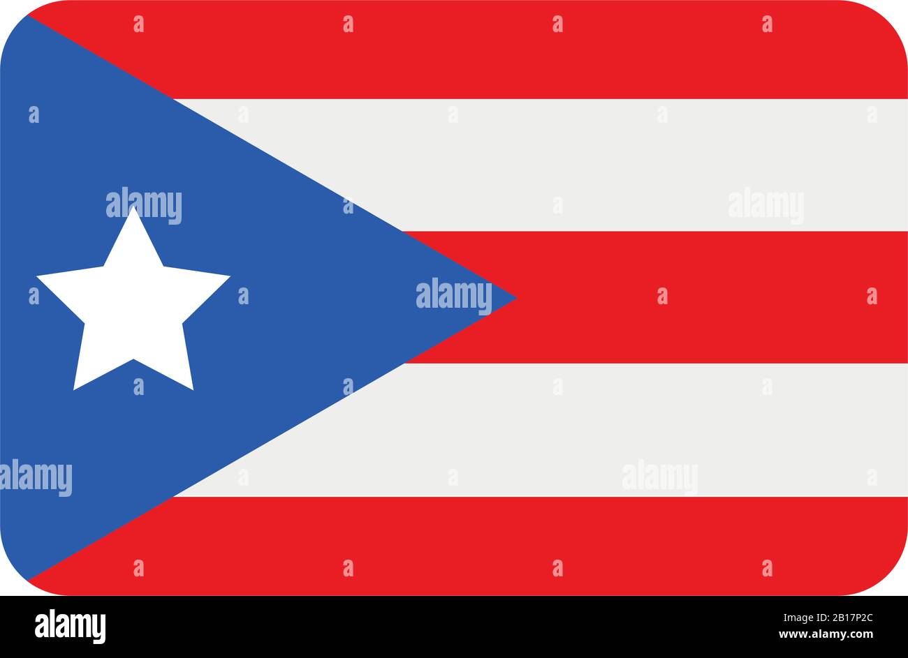 Puerto Rico flag illustrated in vector on white background Stock Vector ...