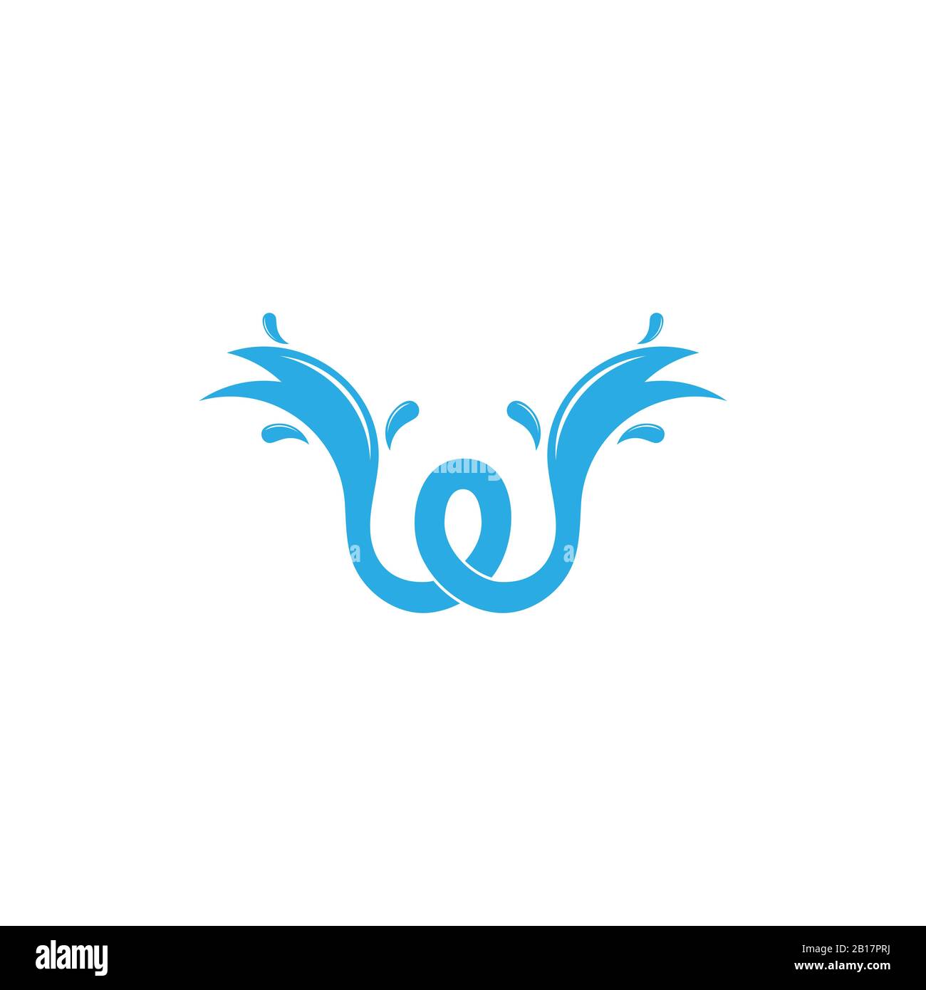 letter w wavy water splash logo vector Stock Vector Image & Art - Alamy