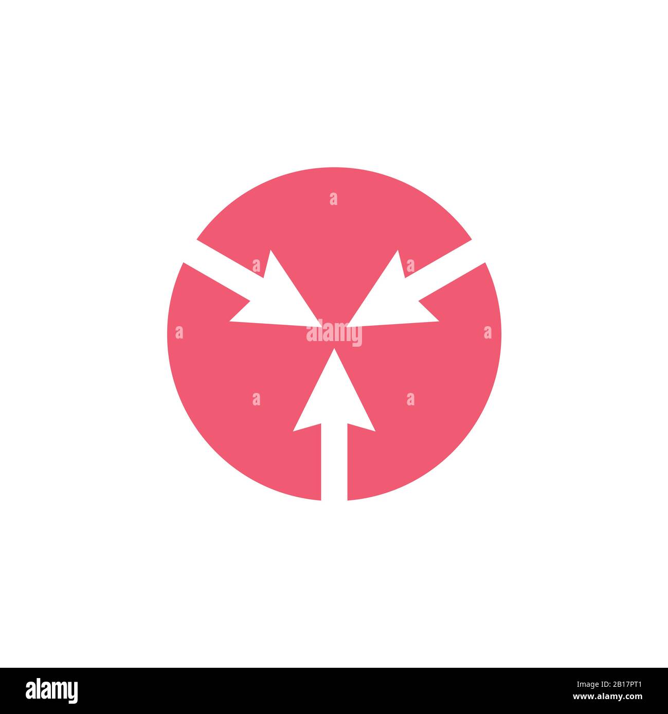 pointing arrow circle negative space logo vector Stock Vector Image ...